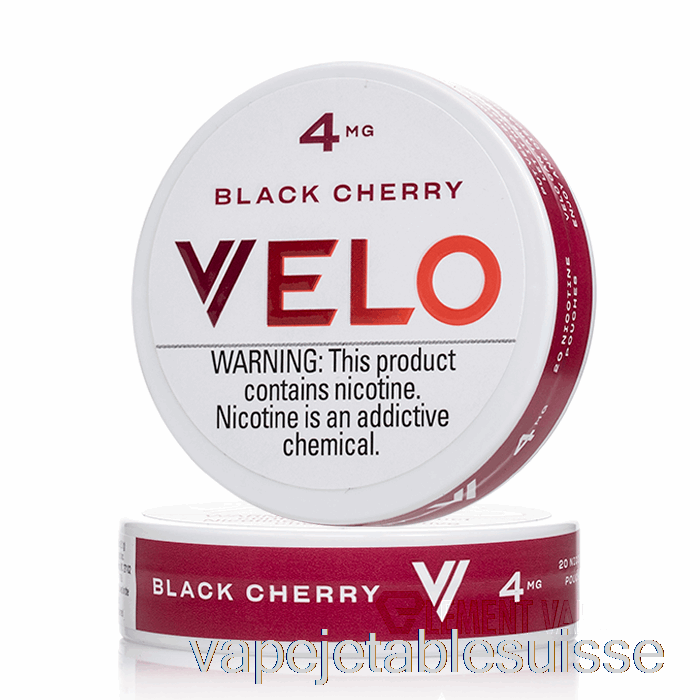 Vape Suisse Velo Pochettes De Nicotine - Cerise Noire 4mg